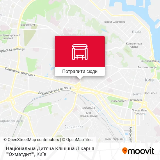 Карта Національна Дитяча Клінічна Лікарня ""Охматдит""