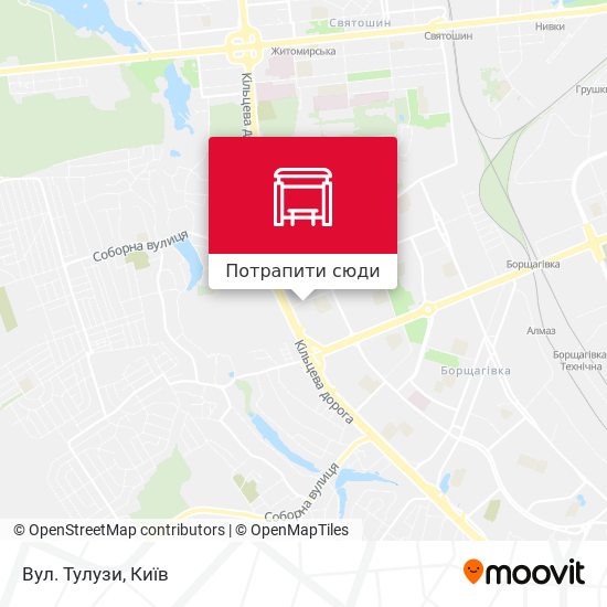 Карта Вул. Тулузи