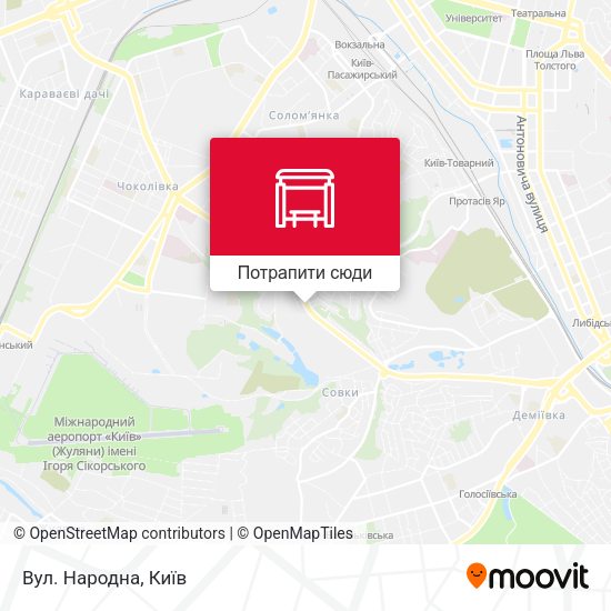 Карта Вул. Народна