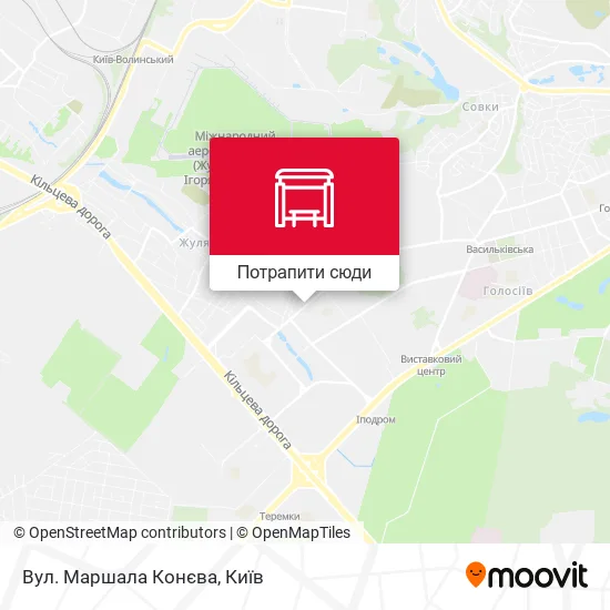 Карта Вул. Маршала Конєва