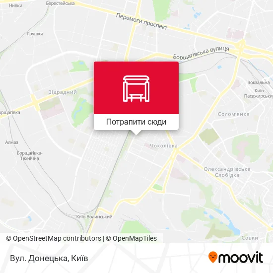 Карта Вул. Донецька
