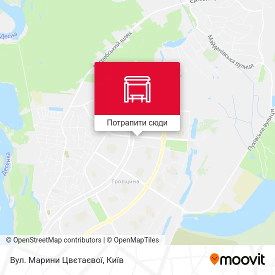 Карта Вул. Марини Цвєтаєвої