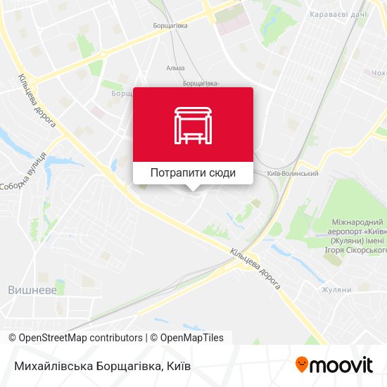 Карта Михайлівська Борщагівка