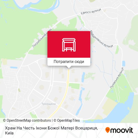 Карта Храм На Честь Ікони Божої Матері Всецариця