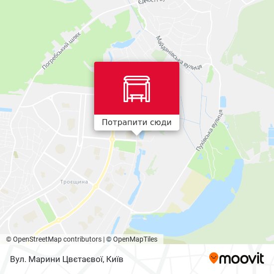 Карта Вул. Марини Цвєтаєвої
