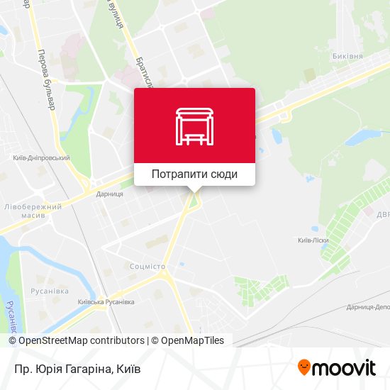 Карта Пр. Юрія Гагаріна