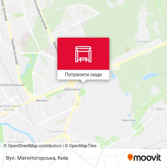 Карта Вул. Магнітогорська
