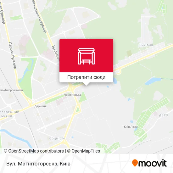 Карта Вул. Магнітогорська