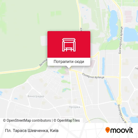 Карта Пл. Тараса Шевченка