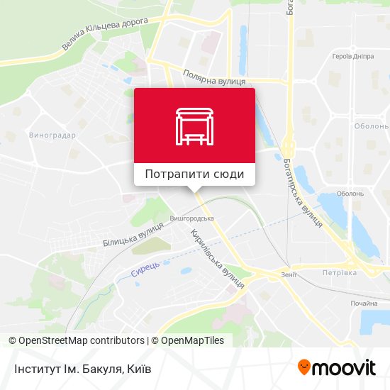 Карта Інститут Ім. Бакуля