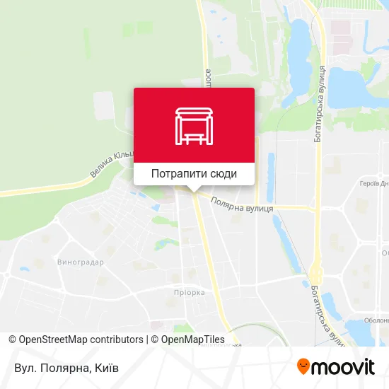Карта Вул. Полярна