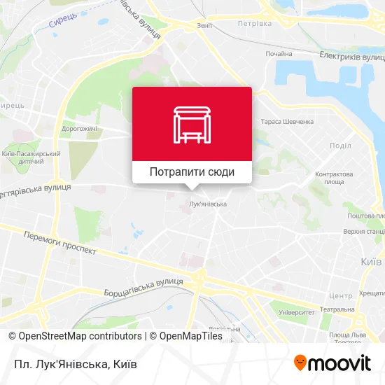 Карта Пл. Лук'Янівська
