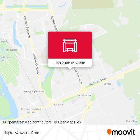 Карта Вул. Юності