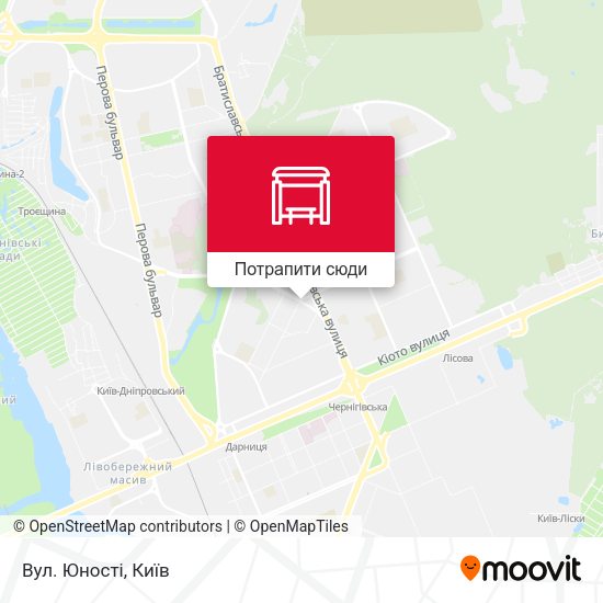 Карта Вул. Юності