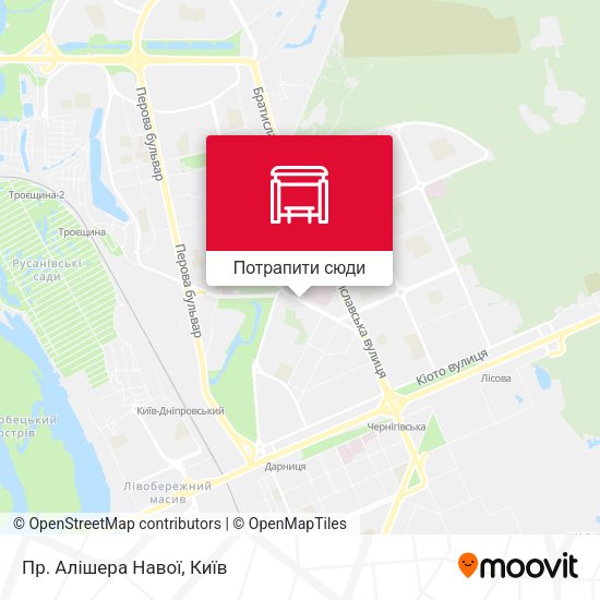 Карта Пр. Алішера Навої