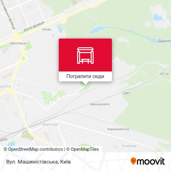 Карта Вул. Машиністівська
