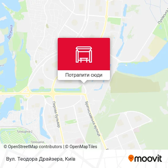Карта Вул. Теодора Драйзера