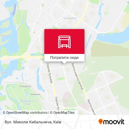 Карта Вул. Миколи Кибальчича