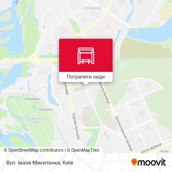 Карта Вул. Івана Микитенка