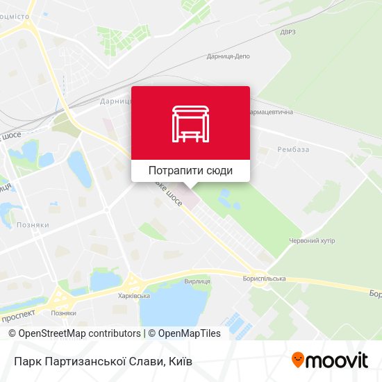 Карта Парк Партизанської Слави
