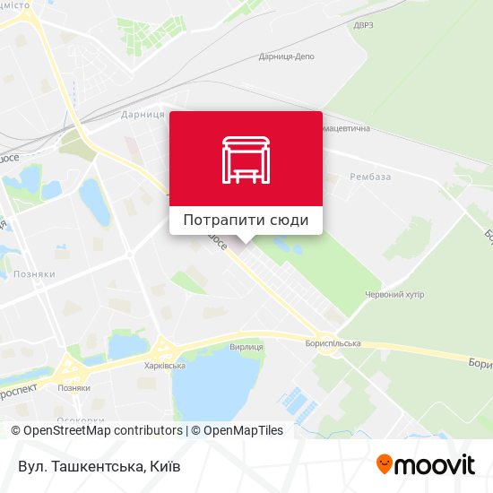Карта Вул. Ташкентська