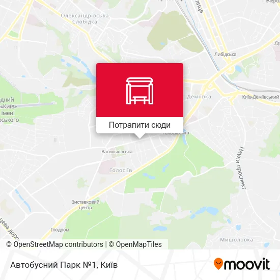 Карта Автобусний Парк №1