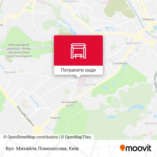 Карта Вул. Михайла Ломоносова