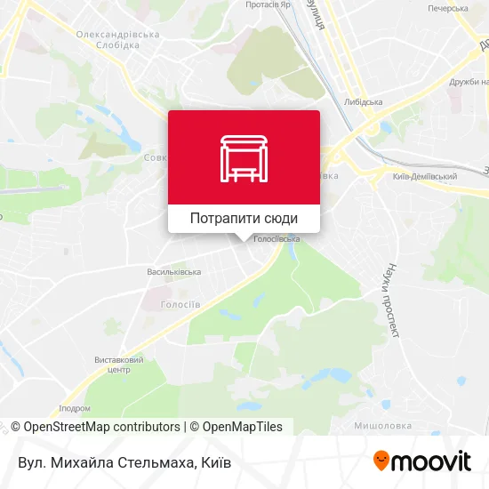 Карта Вул. Михайла Стельмаха
