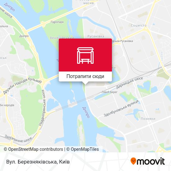 Карта Вул. Березняківська