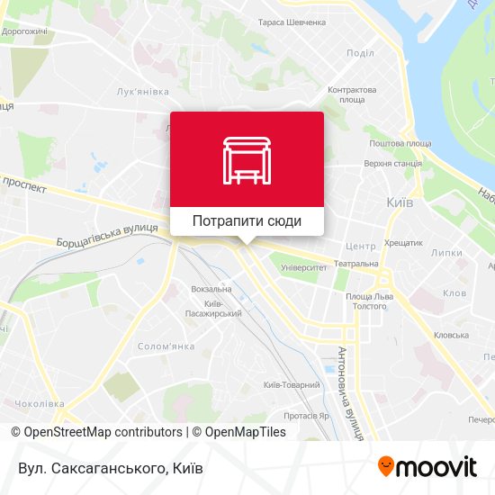 Карта Вул. Саксаганського