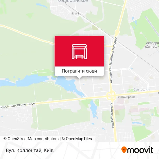 Карта Вул. Коллонтай