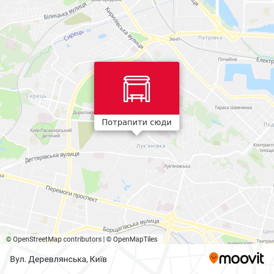Карта Вул. Деревлянська
