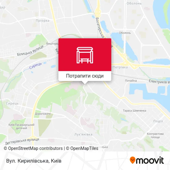 Карта Вул. Кирилівська