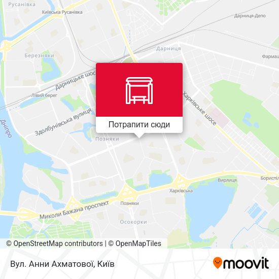 Карта Вул. Анни Ахматової