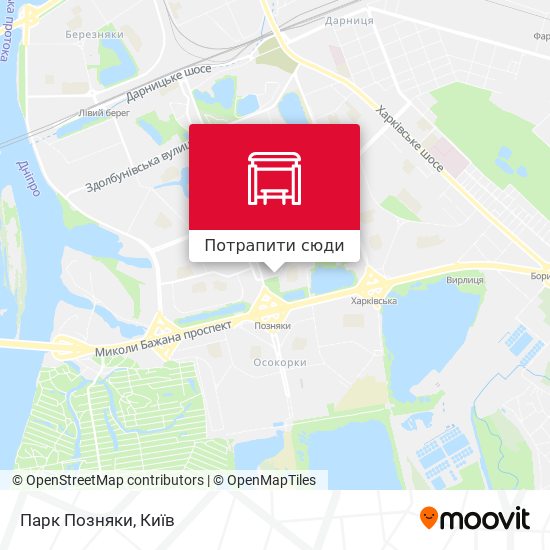 Карта Парк Позняки