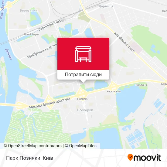 Карта Парк Позняки
