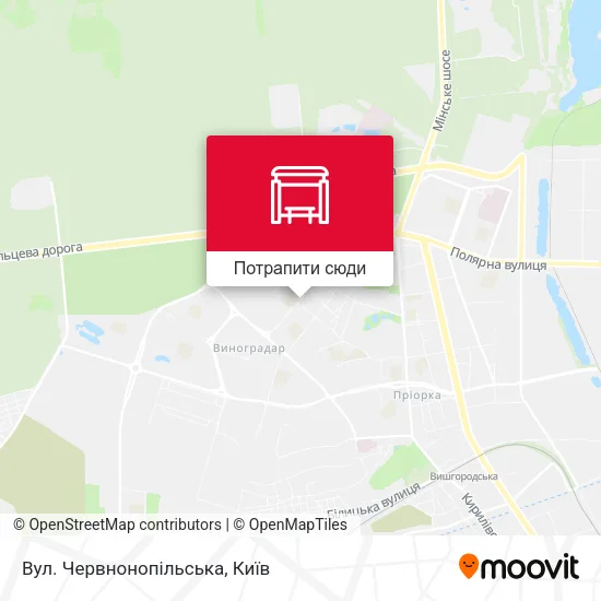 Карта Вул. Червнонопільська