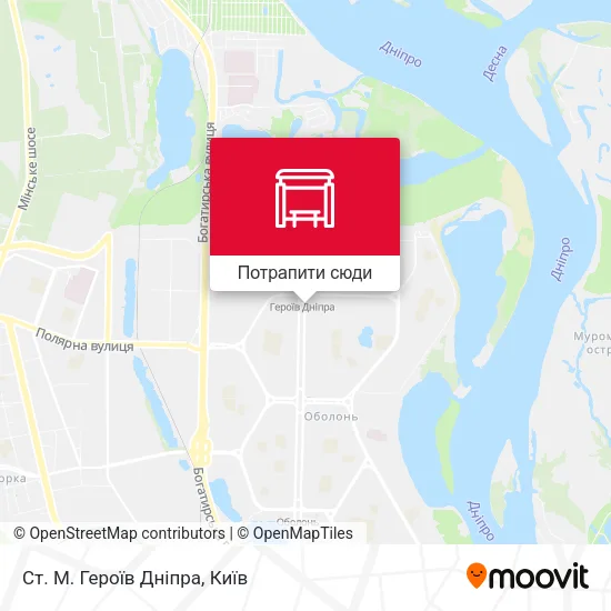 Карта Ст. М. Героїв Дніпра
