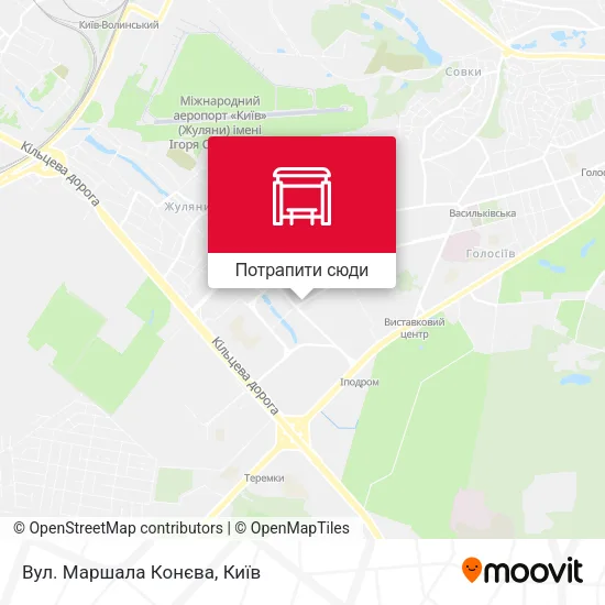 Карта Вул. Маршала Конєва