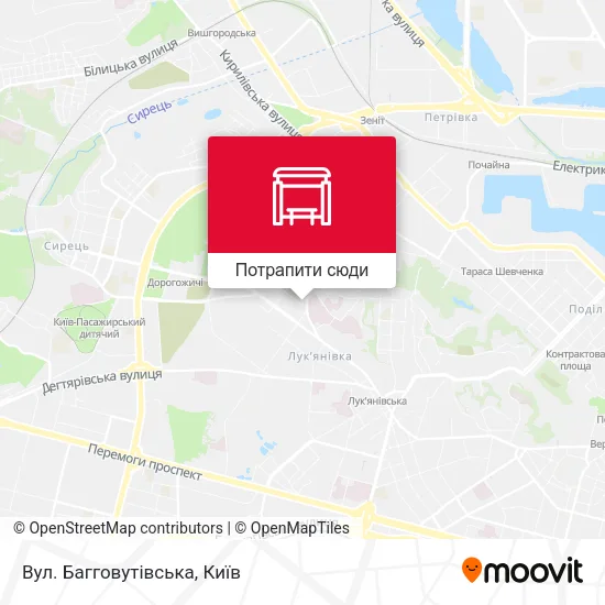 Карта Вул. Багговутівська