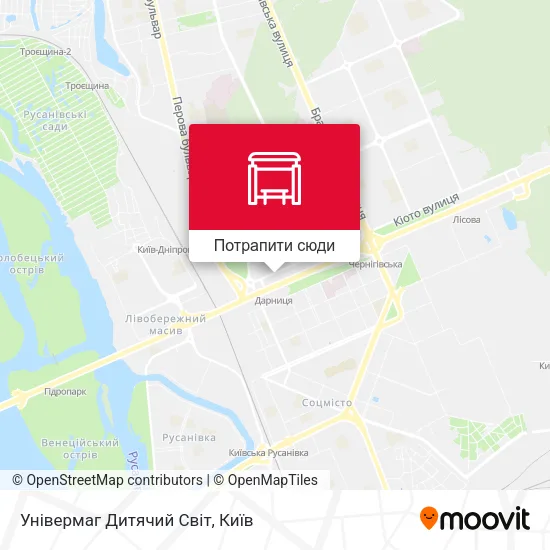 Карта Універмаг Дитячий Світ