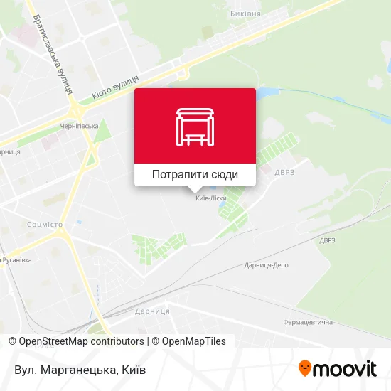 Карта Вул. Марганецька