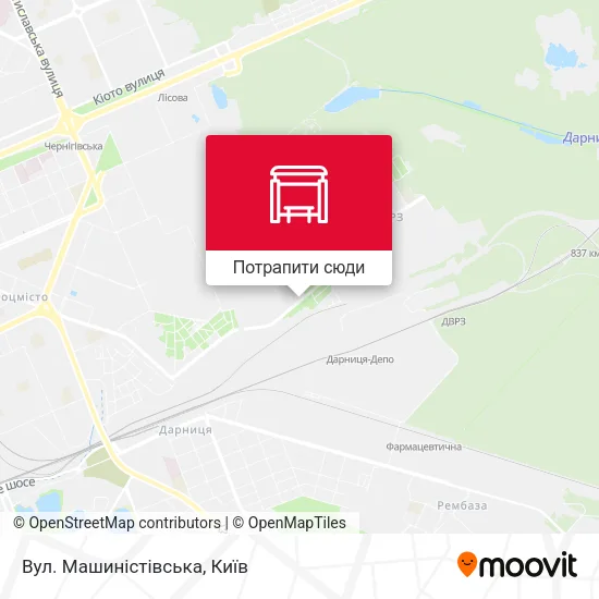 Карта Вул. Машиністівська