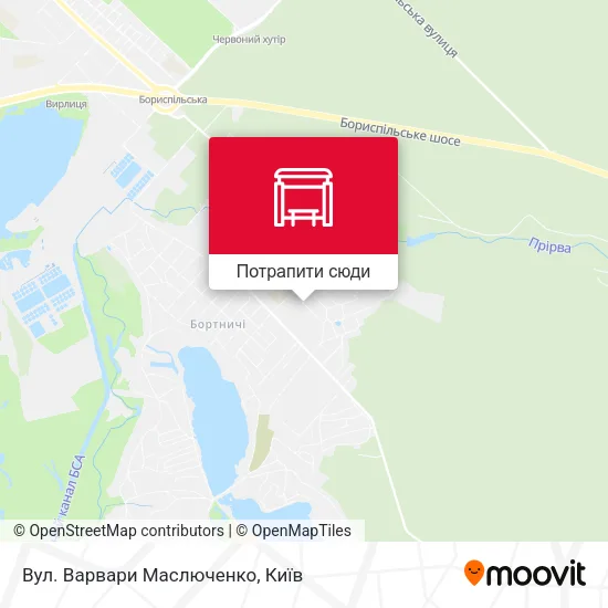 Карта Вул. Варвари Маслюченко