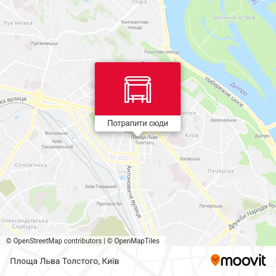 Карта Площа Льва Толстого