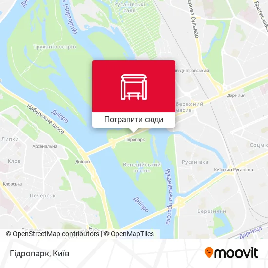 Карта Гідропарк