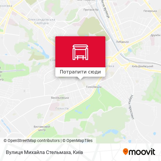Карта Вулиця Михайла Стельмаха