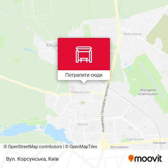 Карта Вул. Корсунська