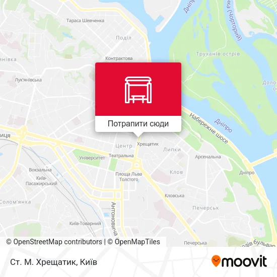 Карта Ст. М. Хрещатик