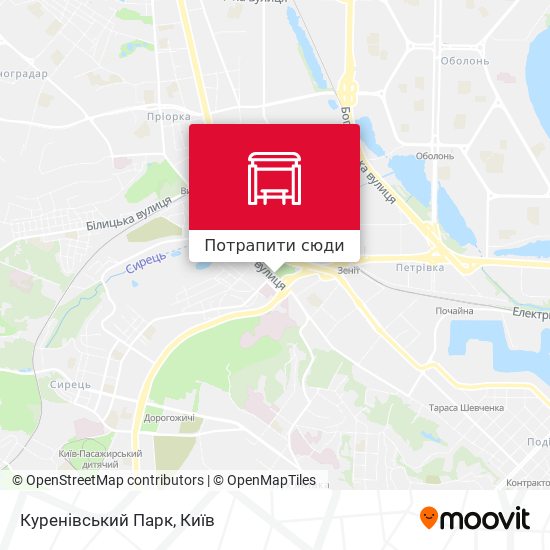 Карта Куренівський Парк